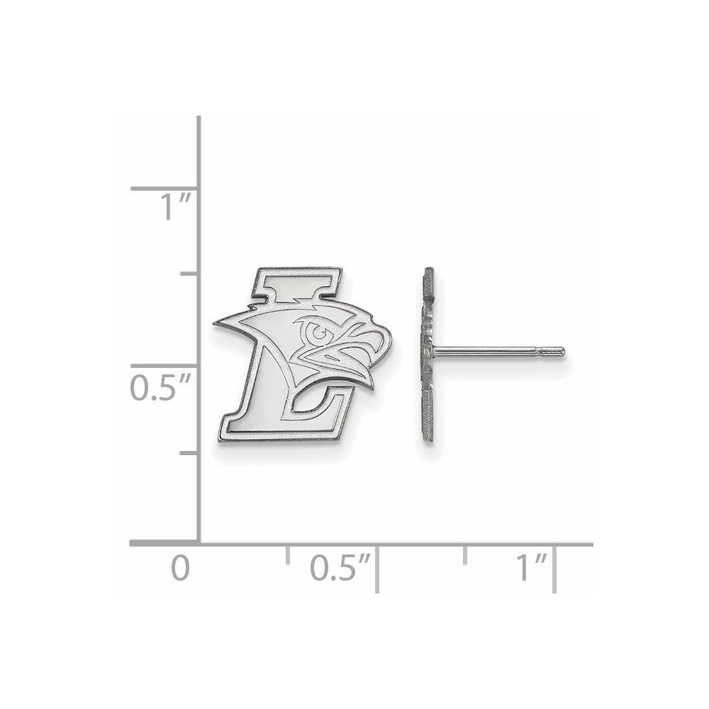 14K Weißgold Logoart Lehigh University Klein Ohrstecker