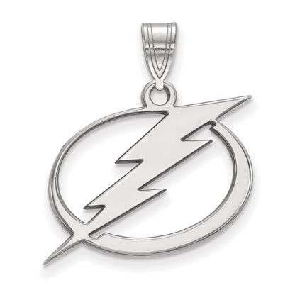 Sterlingsilber Rhodiniert Nhl Logoart Tampa Bay Blitz Groß Anhänger