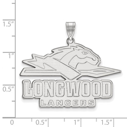 Sterlingsilber Rhodiniert Logoart Longwood University Lancers Extra Groß Anhänger