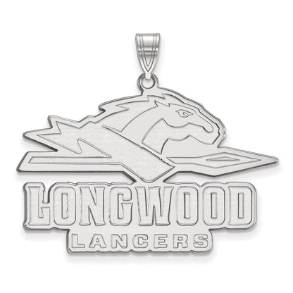 Sterlingsilber Rhodiniert Logoart Longwood University Lancers Extra Groß Anhänger
