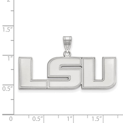 10K Weißgold Logoart Louisiana State University L S U Groß Anhänger