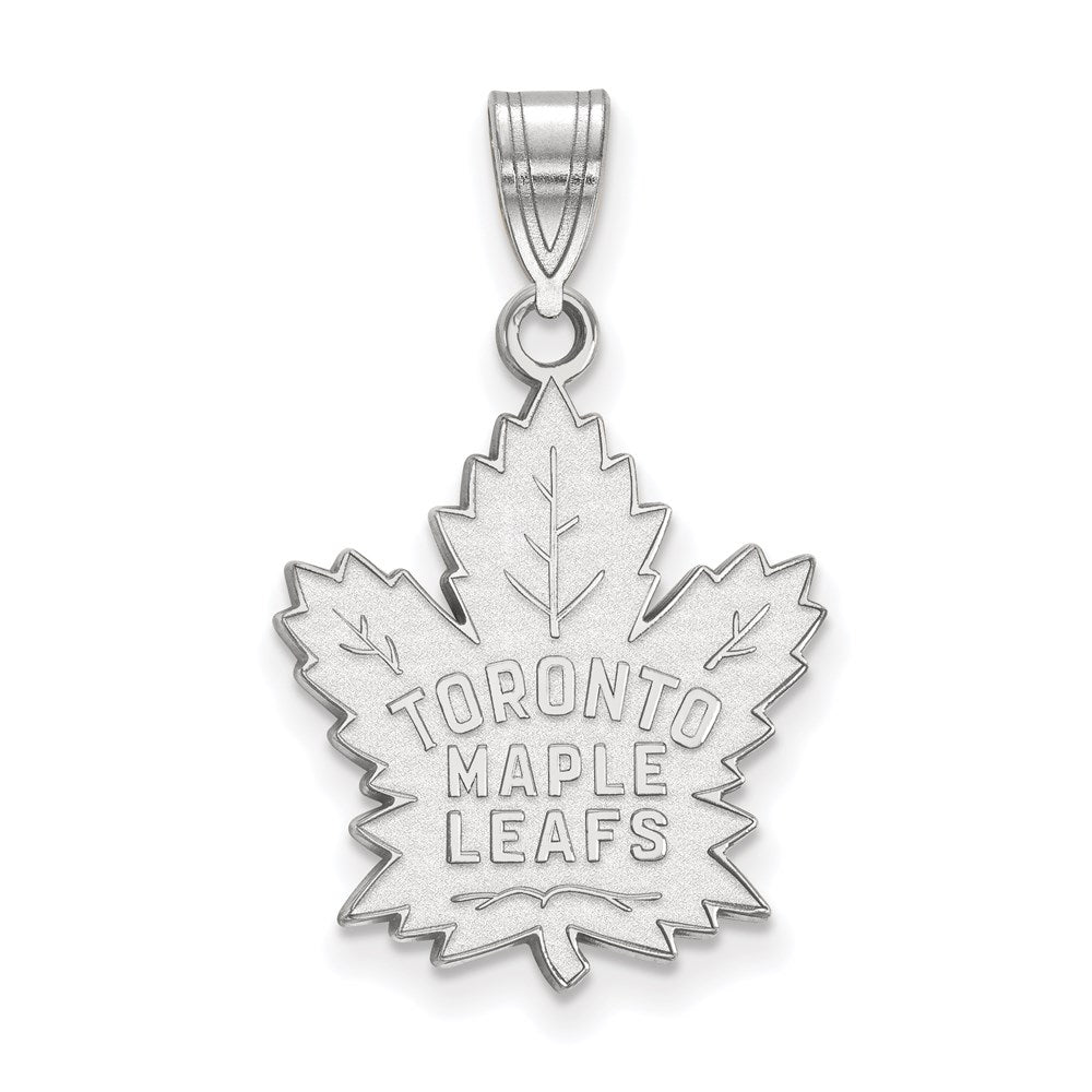 Sterlingsilber Rhodiniert Nhl Logoart Toronto Maple Leafs Groß Anhänger
