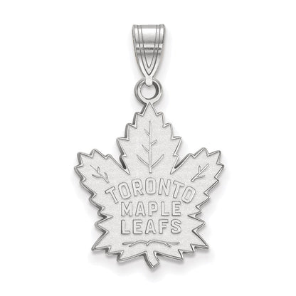 Sterlingsilber Rhodiniert Nhl Logoart Toronto Maple Leafs Groß Anhänger
