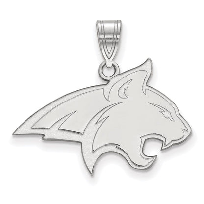 Sterlingsilber Rhodiniert Logoart Montana State University Bobcat Groß Anhänger