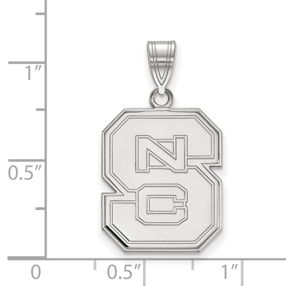 Sterlingsilber Rhodiniert Logoart North Carolina State University N C S Groß Anhänger
