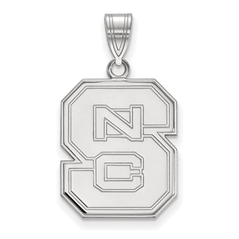 Sterlingsilber Rhodiniert Logoart North Carolina State University N C S Groß Anhänger