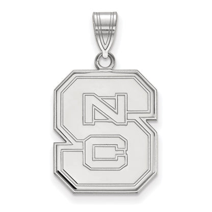 Sterlingsilber Rhodiniert Logoart North Carolina State University N C S Groß Anhänger