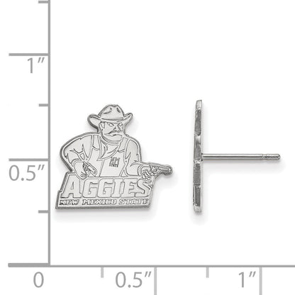 Sterlingsilber Rhodiniert Logoart New Mexico State University Aggies Klein Ohrstecker