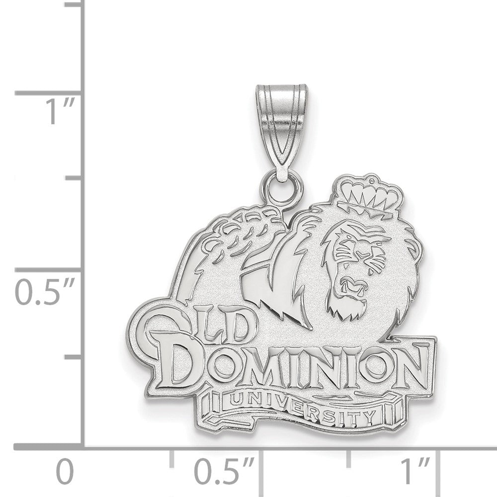 Sterlingsilber Rhodiniert Logoart Old Dominion University Groß Anhänger