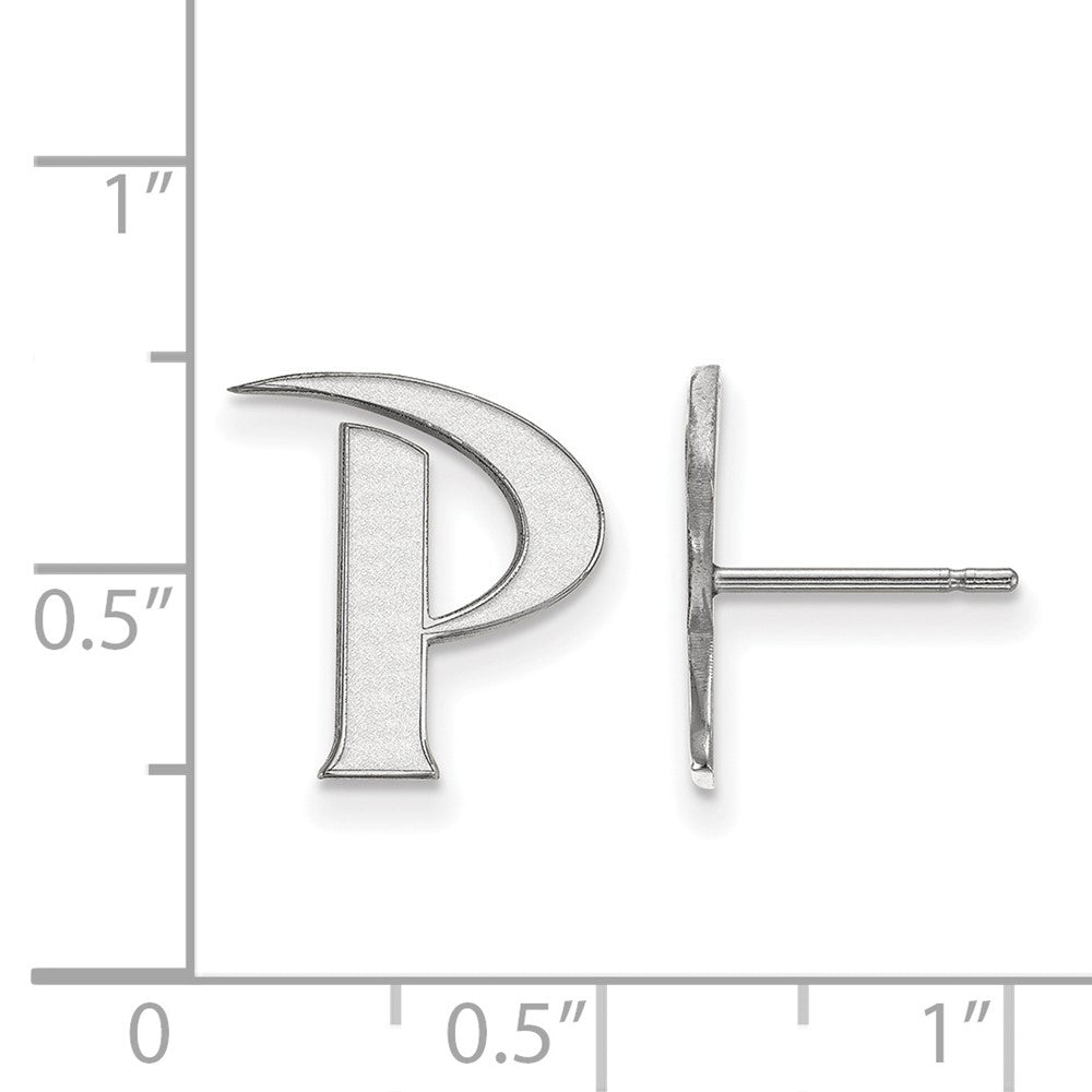 10K Weißgold Logoart Pepperdine University Buchstabe P Klein Ohrstecker