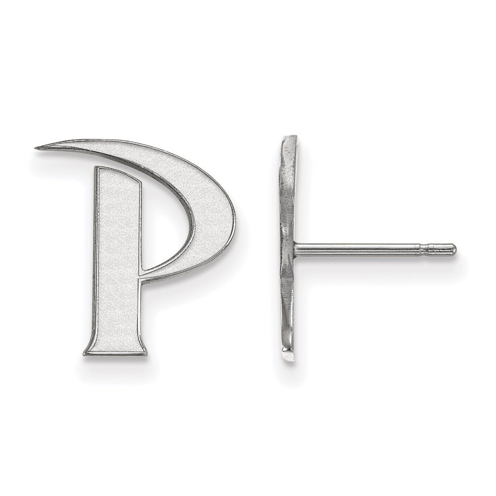 Sterlingsilber Rhodiniert Logoart Pepperdine University Buchstabe P Klein Ohrstecker