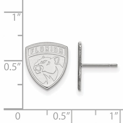 Sterlingsilber Rhodiniert Nhl Logoart Florida Panthers Klein Ohrstecker