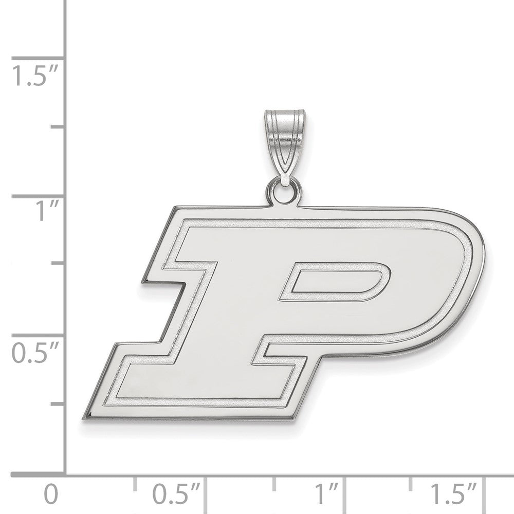 Sterlingsilber Rhodiniert Logoart Purdue University Buchstabe P Groß Anhänger
