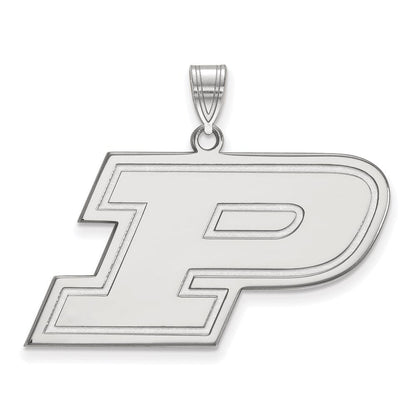 Sterlingsilber Rhodiniert Logoart Purdue University Buchstabe P Groß Anhänger