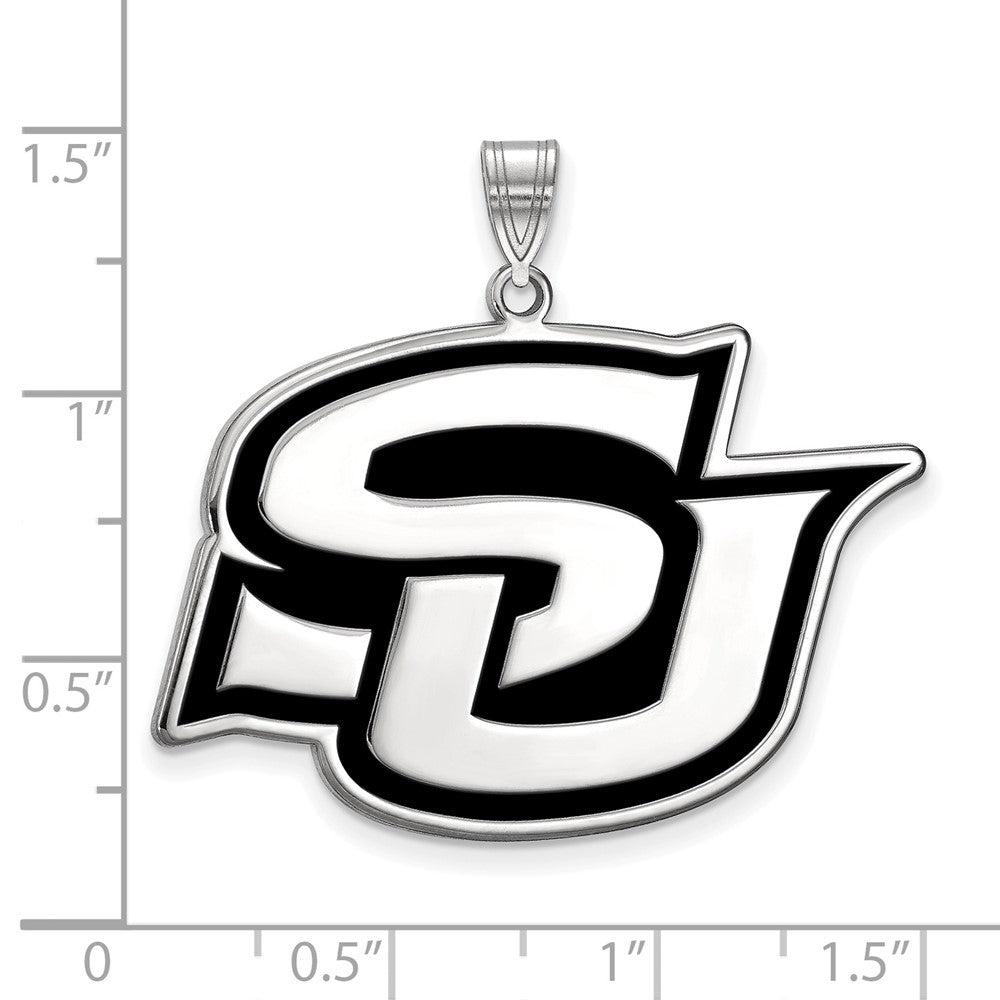 Sterlingsilber Rhodiniert Logoart Southern University Jaguars Extra Groß Emailliert Anhänger