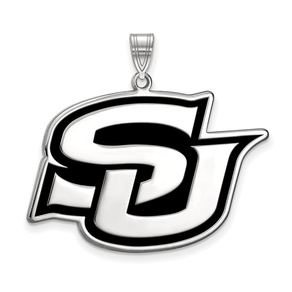 Sterlingsilber Rhodiniert Logoart Southern University Jaguars Extra Groß Emailliert Anhänger