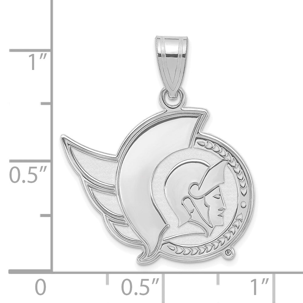 Sterlingsilber Rhodiniert Nhl Logoart Ottawa Senators Groß Anhänger