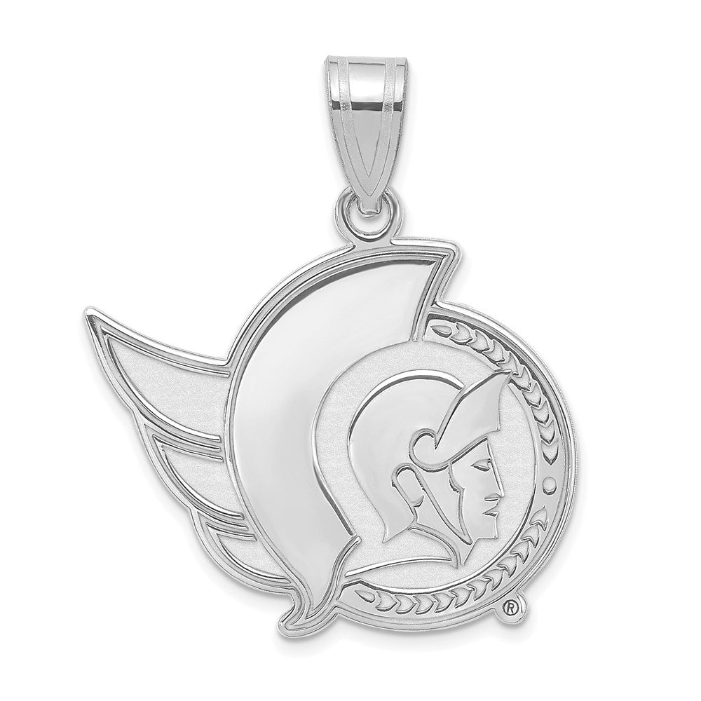 Sterlingsilber Rhodiniert Nhl Logoart Ottawa Senators Groß Anhänger