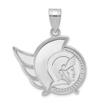 Sterlingsilber Rhodiniert Nhl Logoart Ottawa Senators Groß Anhänger