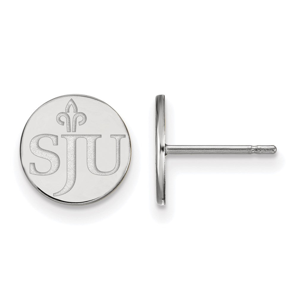 Sterlingsilber Rhodiniert Logoart Saint Joseph University S J U Extra Klein Ohrstecker