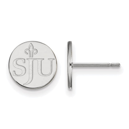 Sterlingsilber Rhodiniert Logoart Saint Joseph University S J U Extra Klein Ohrstecker