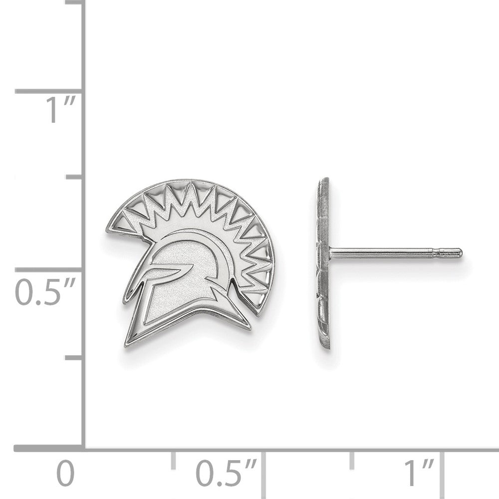 Sterlingsilber Rhodiniert Logoart San Jose State University Spartan Klein Ohrstecker