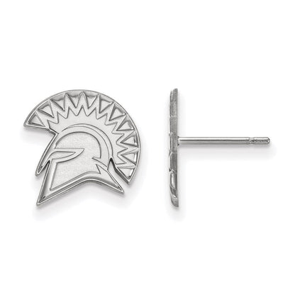 Sterlingsilber Rhodiniert Logoart San Jose State University Spartan Klein Ohrstecker