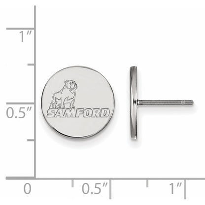 Sterlingsilber Rhodiniert Logoart Samford University Klein Ohrstecker