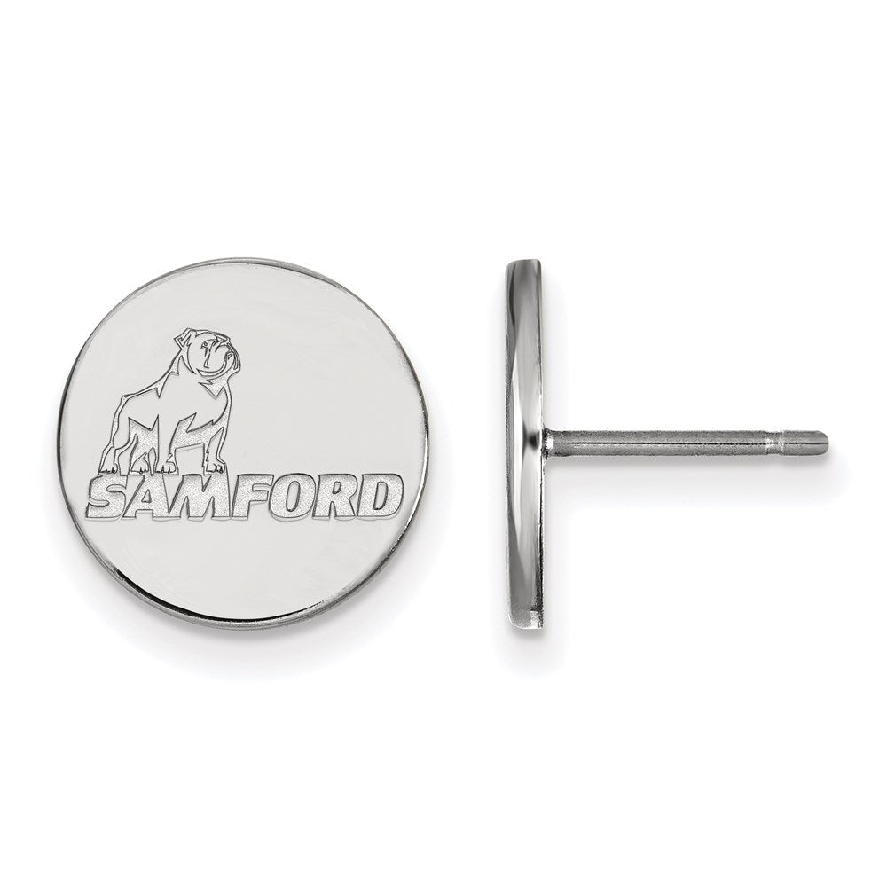 14K Weißgold Logoart Samford University Klein Ohrstecker