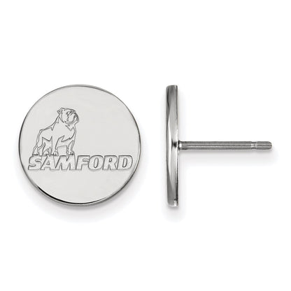 14K Weißgold Logoart Samford University Klein Ohrstecker