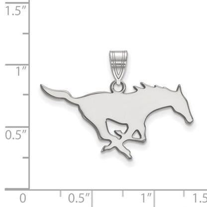 Sterlingsilber Rhodiniert Logoart Southern Methodist University Mustang Groß Anhänger