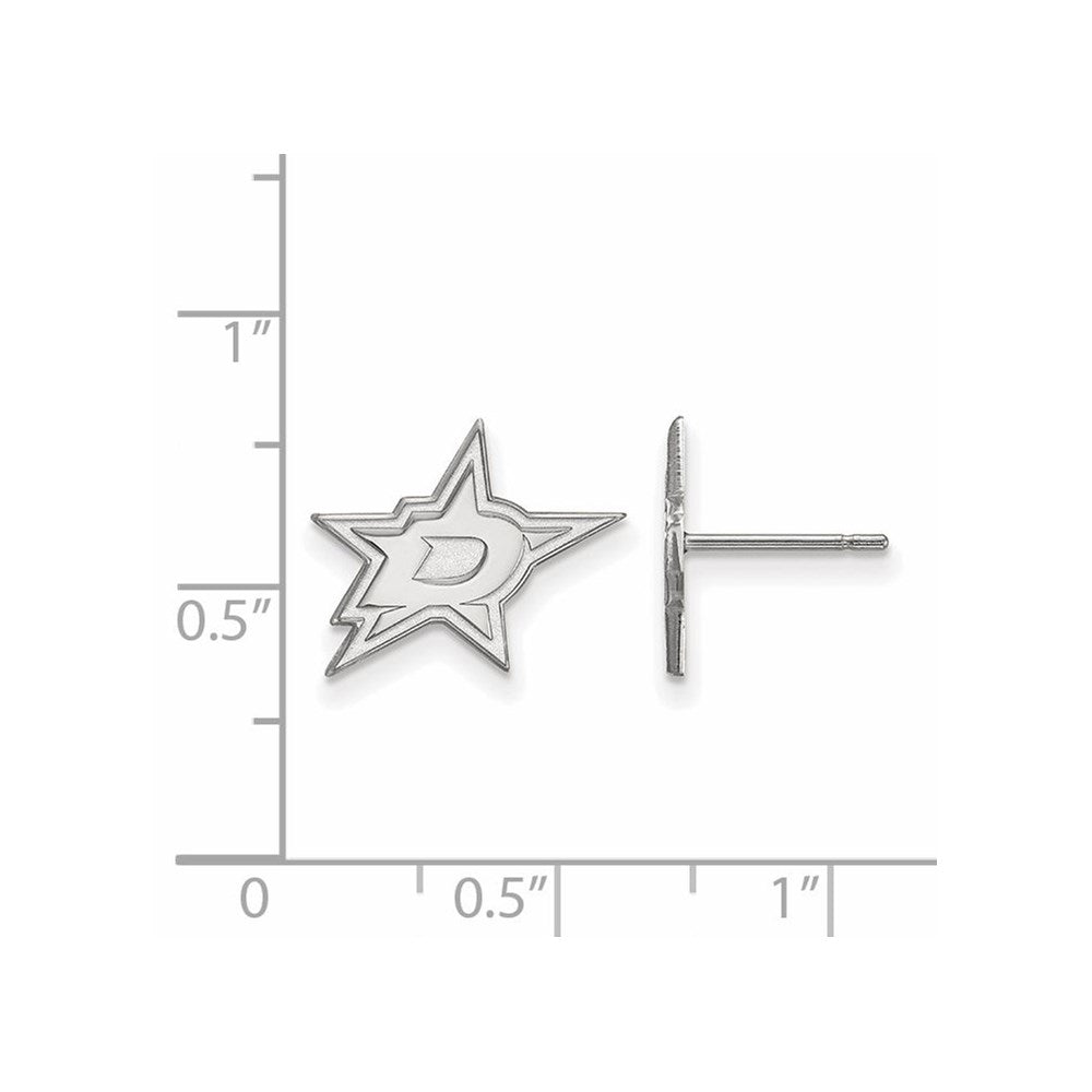 Sterlingsilber Rhodiniert Nhl Logoart Dallas Sterne Klein Ohrstecker