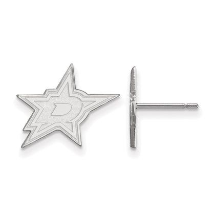 Sterlingsilber Rhodiniert Nhl Logoart Dallas Sterne Klein Ohrstecker