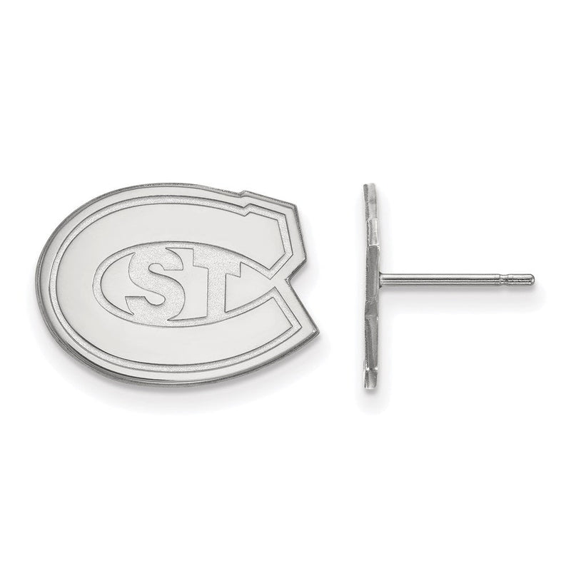 14K Weißgold Logoart St. Cloud State University Klein Ohrstecker
