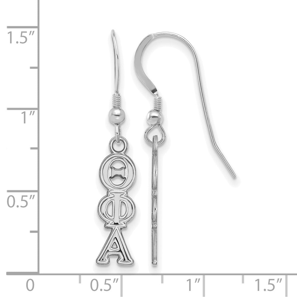 Sterlingsilber Rhodiniert Logoart Theta Phi Alpha Sorority Greek Buchstaben Klein Ohrhänger
