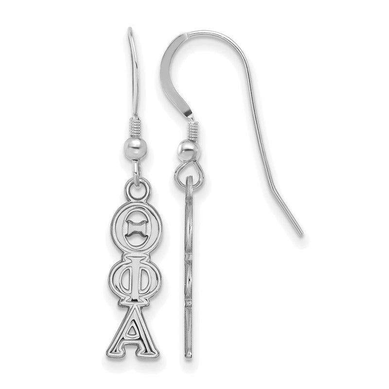 Sterlingsilber Rhodiniert Logoart Theta Phi Alpha Sorority Greek Buchstaben Klein Ohrhänger
