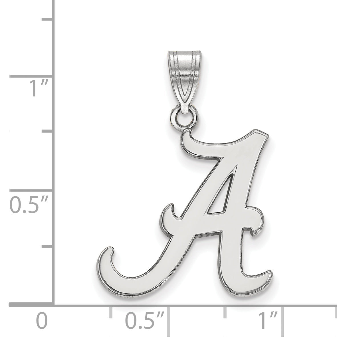 Sterlingsilber Rhodiniert Logoart University Of Alabama Buchstabe A Groß Anhänger