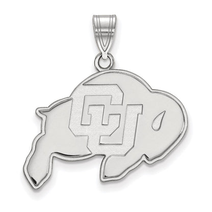 Sterlingsilber Rhodiniert Logoart University Of Colorado Buffalo Groß Anhänger