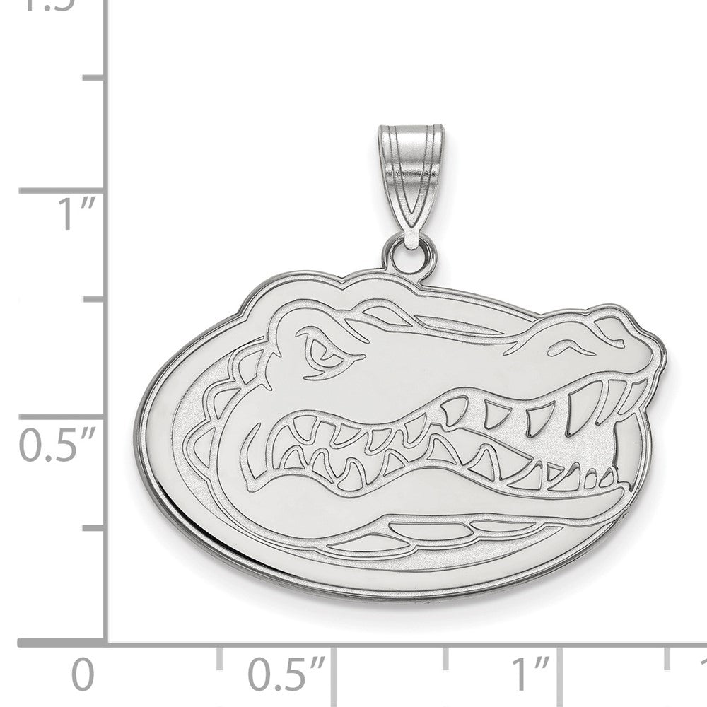 Sterlingsilber Rhodiniert Logoart University Of Florida Gator Groß Anhänger