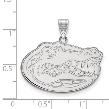 Sterlingsilber Rhodiniert Logoart University Of Florida Gator Groß Anhänger