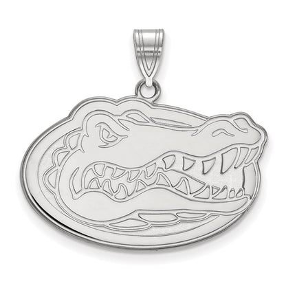 10K Weißgold Logoart University Of Florida Gator Groß Anhänger
