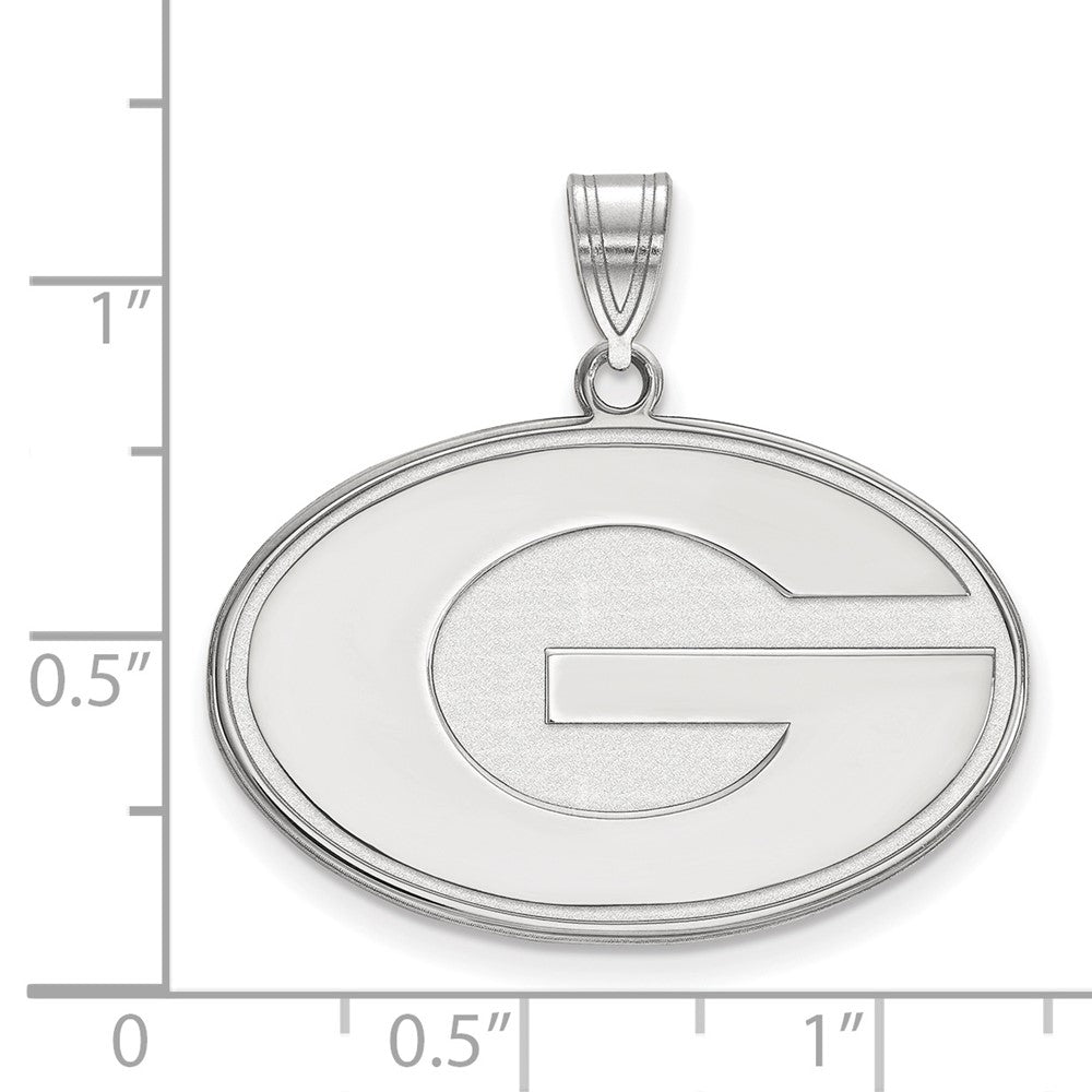 Sterlingsilber Rhodiniert Logoart University Of Georgia Buchstabe G Groß Anhänger