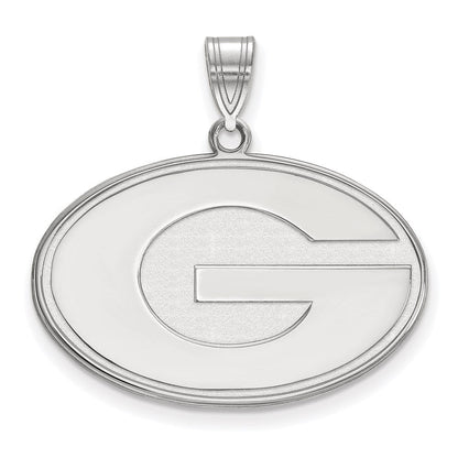 Sterlingsilber Rhodiniert Logoart University Of Georgia Buchstabe G Groß Anhänger