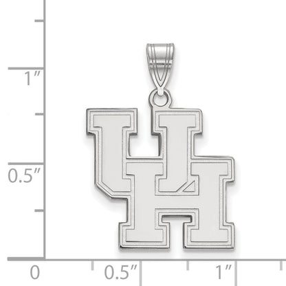 Sterlingsilber Rhodiniert Logoart University Of Houston U H Groß Anhänger