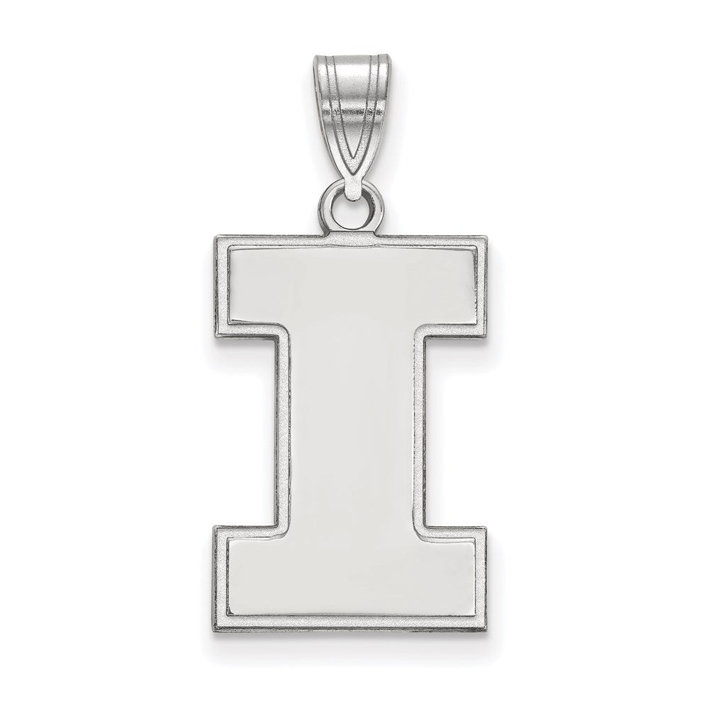 Sterlingsilber Rhodiniert Logoart University Of Illinois Buchstabe I Groß Anhänger