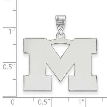 Sterlingsilber Rhodiniert Logoart University Of Michigan Buchstabe M Groß Anhänger