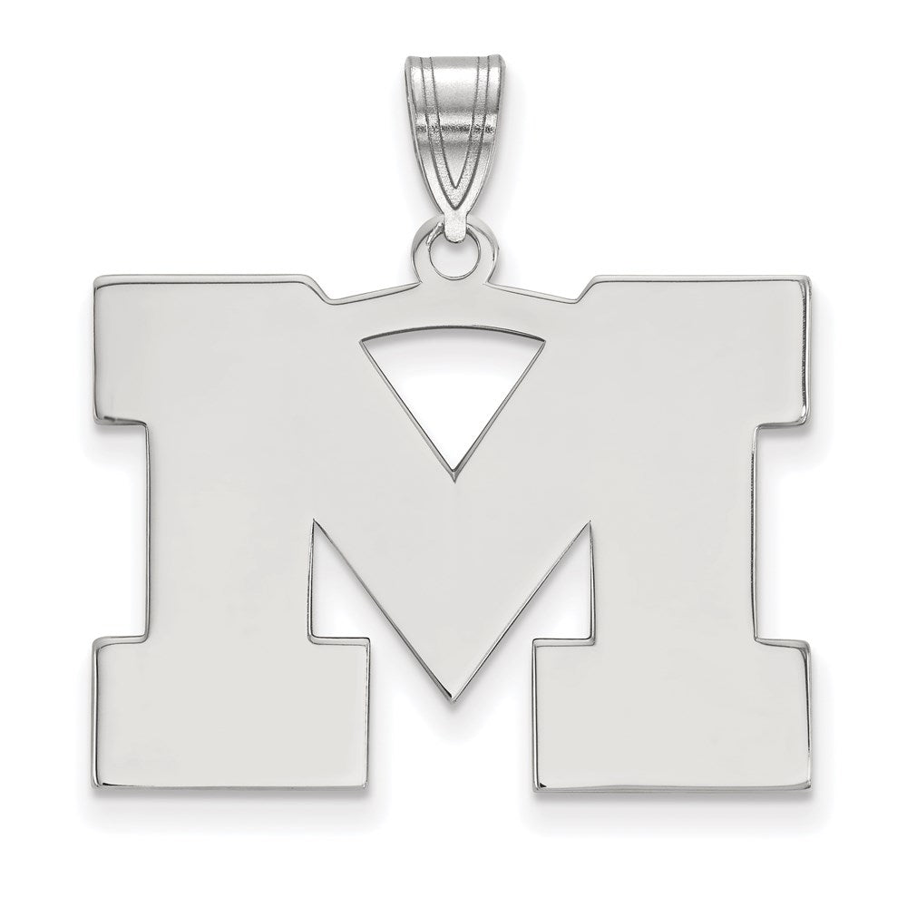 Sterlingsilber Rhodiniert Logoart University Of Michigan Buchstabe M Groß Anhänger
