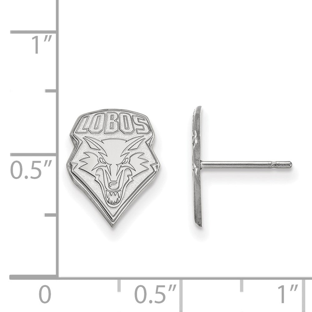 Sterlingsilber Rhodiniert Logoart University Of New Mexico Lobos Klein Ohrstecker