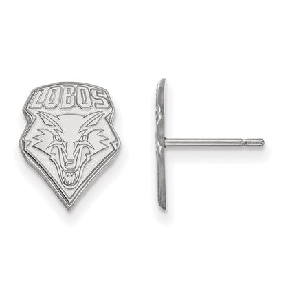 Sterlingsilber Rhodiniert Logoart University Of New Mexico Lobos Klein Ohrstecker