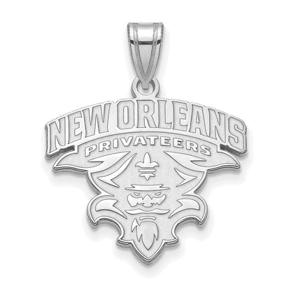 10K Weißgold Logoart University Of New Orleans U N O Extra Groß Anhänger